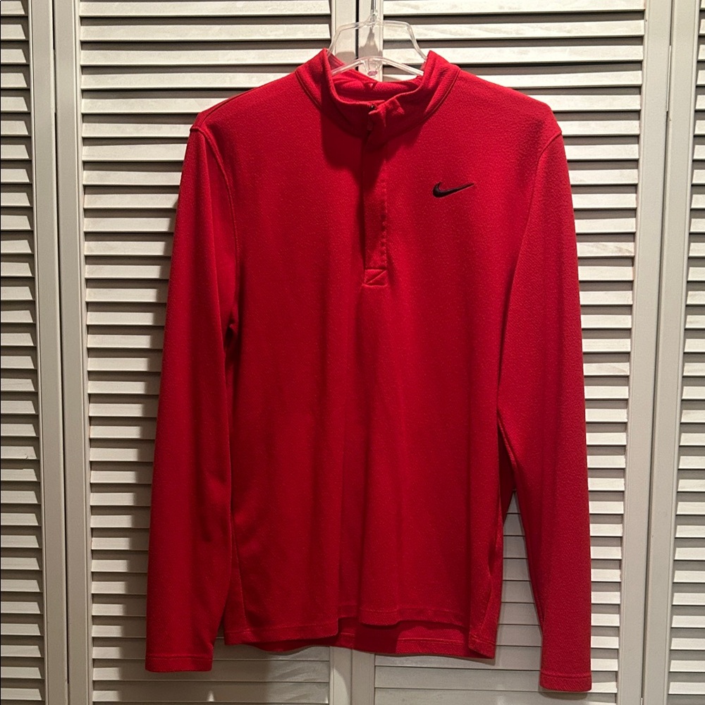 Nike Red Quarter-Zip Long Sleeve